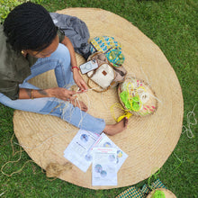 making a kiondo during Okapu basket weaving workshop in Nairobi